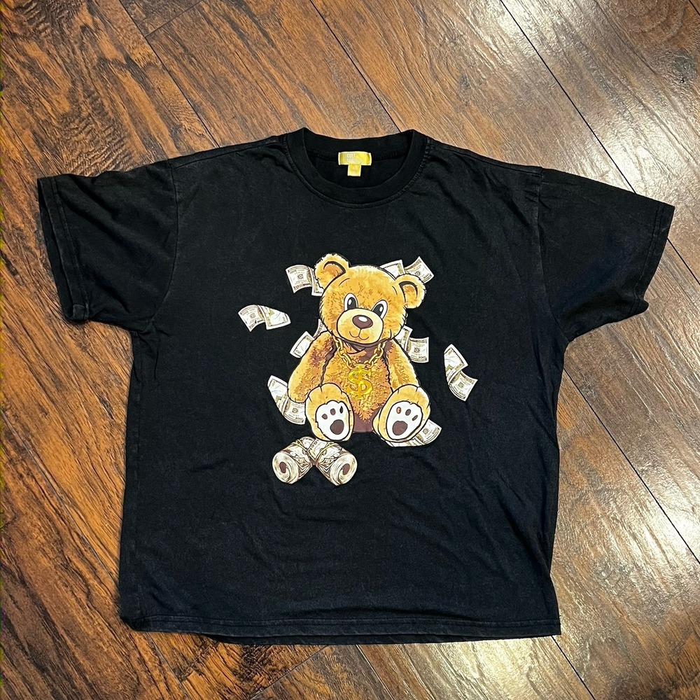 Cult‎ Favorite Tshirt, Bear Gold Urban Money, 100% Cotton, Men's Size XS